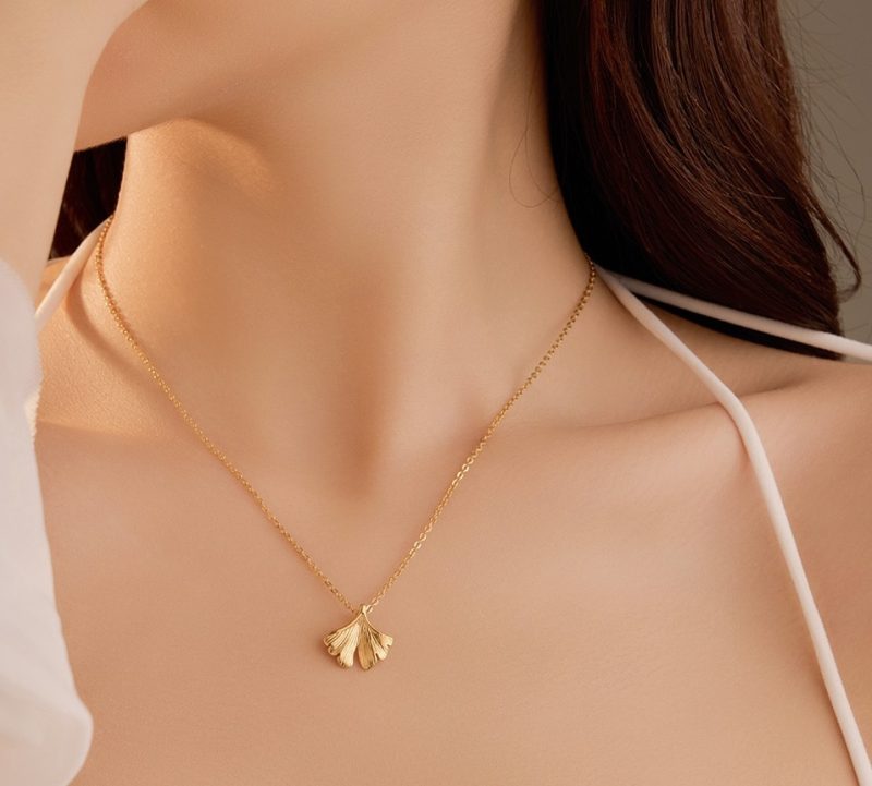 Gilded Ginkgo Necklace - Image 2