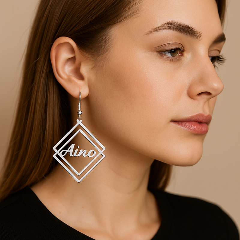 Maria Name Earrings - Image 2