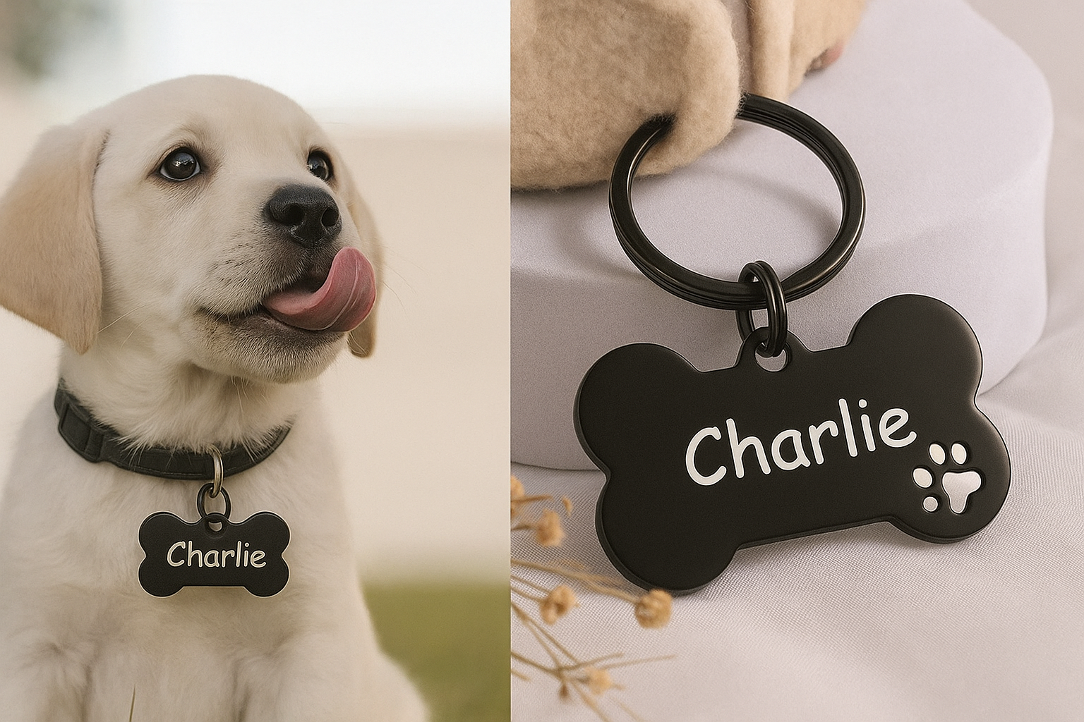 Black Luffy Bone ID Tag - Image 2